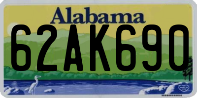 AL license plate 62AK690