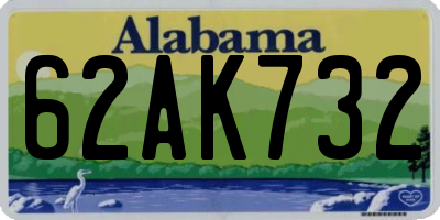 AL license plate 62AK732