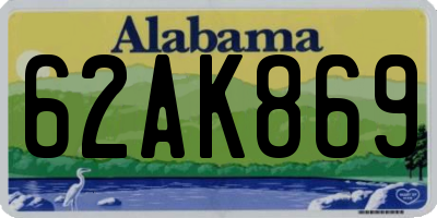 AL license plate 62AK869