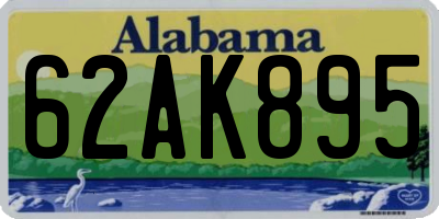 AL license plate 62AK895