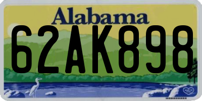 AL license plate 62AK898