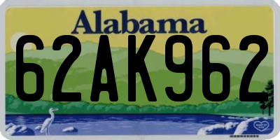 AL license plate 62AK962