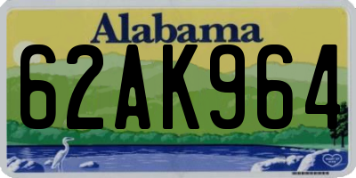 AL license plate 62AK964