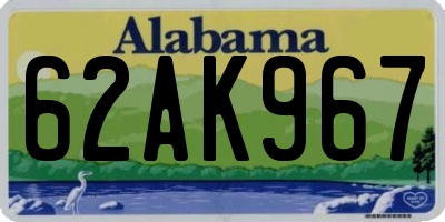 AL license plate 62AK967