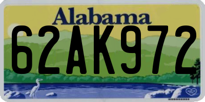 AL license plate 62AK972