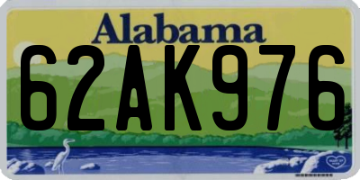 AL license plate 62AK976