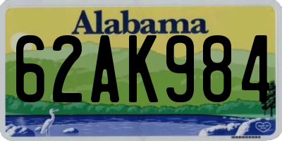 AL license plate 62AK984