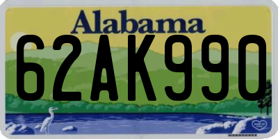 AL license plate 62AK990