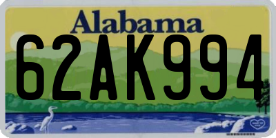 AL license plate 62AK994