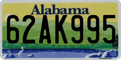 AL license plate 62AK995