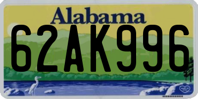 AL license plate 62AK996