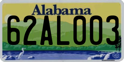 AL license plate 62AL003
