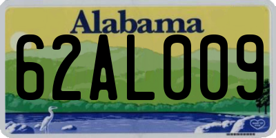 AL license plate 62AL009
