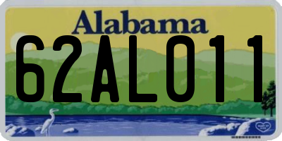 AL license plate 62AL011