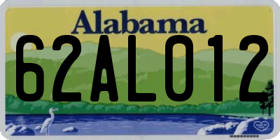 AL license plate 62AL012