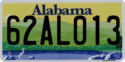 AL license plate 62AL013