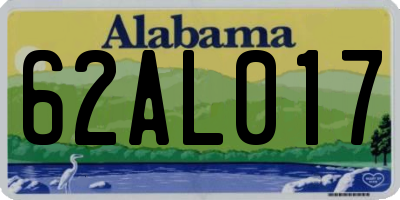 AL license plate 62AL017