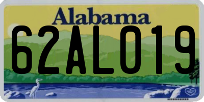 AL license plate 62AL019