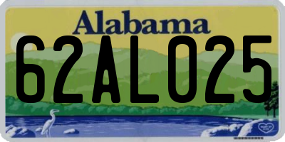 AL license plate 62AL025
