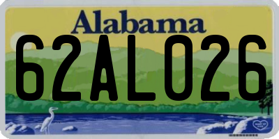 AL license plate 62AL026
