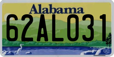 AL license plate 62AL031