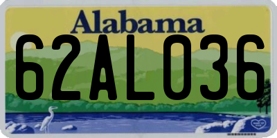 AL license plate 62AL036