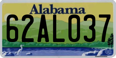 AL license plate 62AL037
