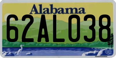 AL license plate 62AL038