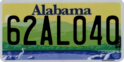 AL license plate 62AL040