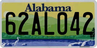 AL license plate 62AL042