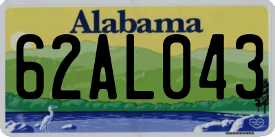 AL license plate 62AL043