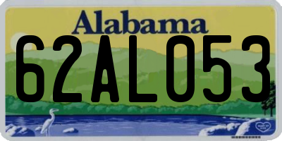 AL license plate 62AL053
