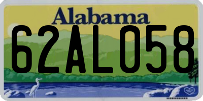 AL license plate 62AL058