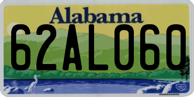 AL license plate 62AL060