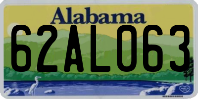 AL license plate 62AL063