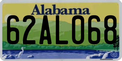 AL license plate 62AL068