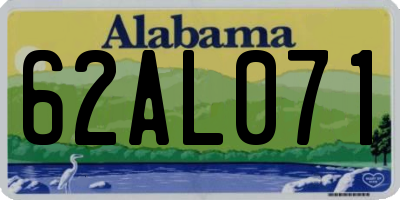 AL license plate 62AL071