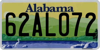 AL license plate 62AL072