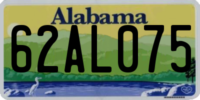 AL license plate 62AL075