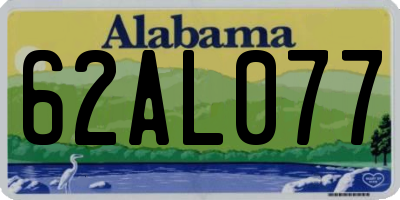 AL license plate 62AL077