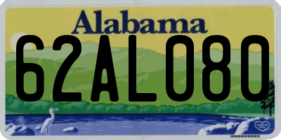 AL license plate 62AL080