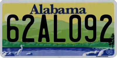 AL license plate 62AL092
