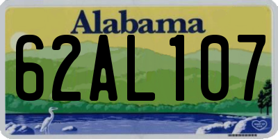 AL license plate 62AL107