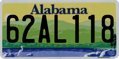 AL license plate 62AL118