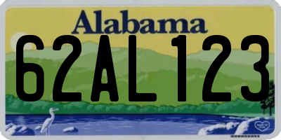 AL license plate 62AL123