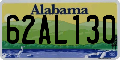 AL license plate 62AL130