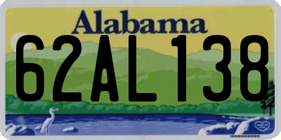 AL license plate 62AL138