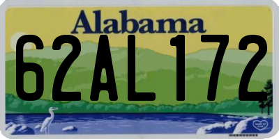 AL license plate 62AL172