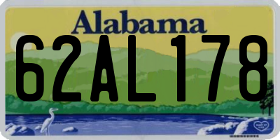 AL license plate 62AL178