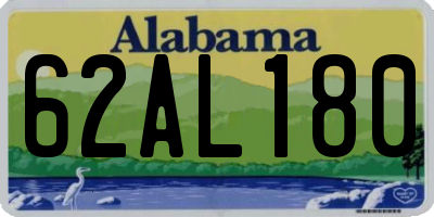 AL license plate 62AL180